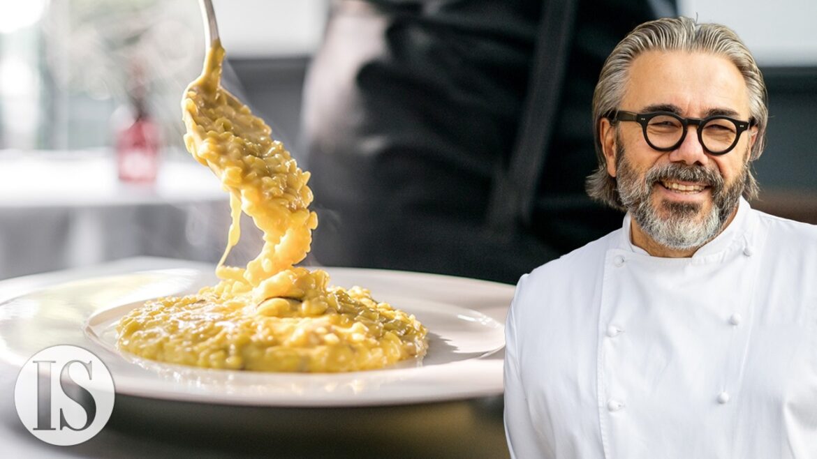 Il risotto ai quattro formaggi più famoso d'Italia al ristorante 2 stelle Michelin Miramonti l'altro
