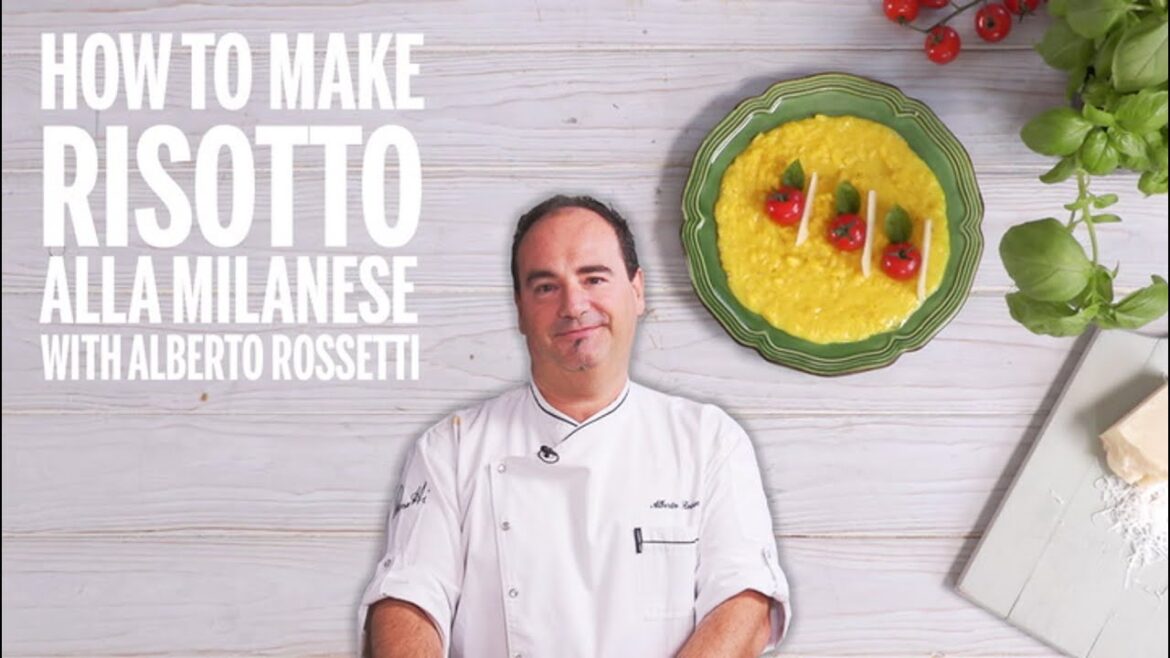 Authentic Risotto alla Milanese by Chef Alberto Rosetti | Classic Italian Saffron Risotto Recipe