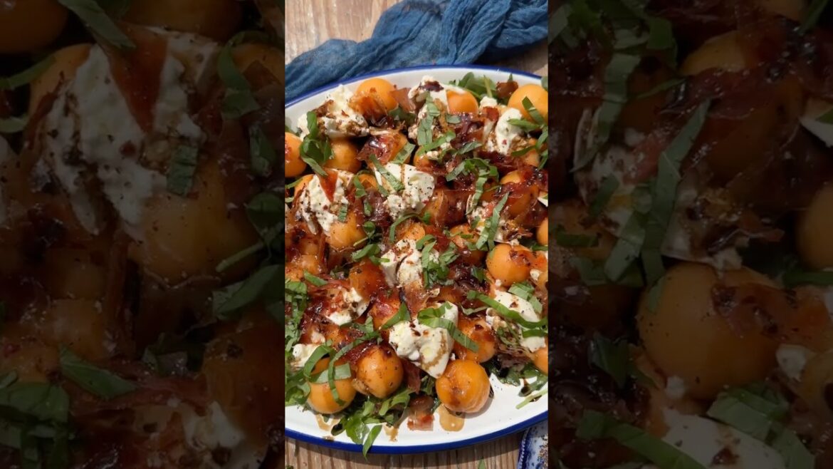 Melon, Burrata & Crispy Prosciutto Salad