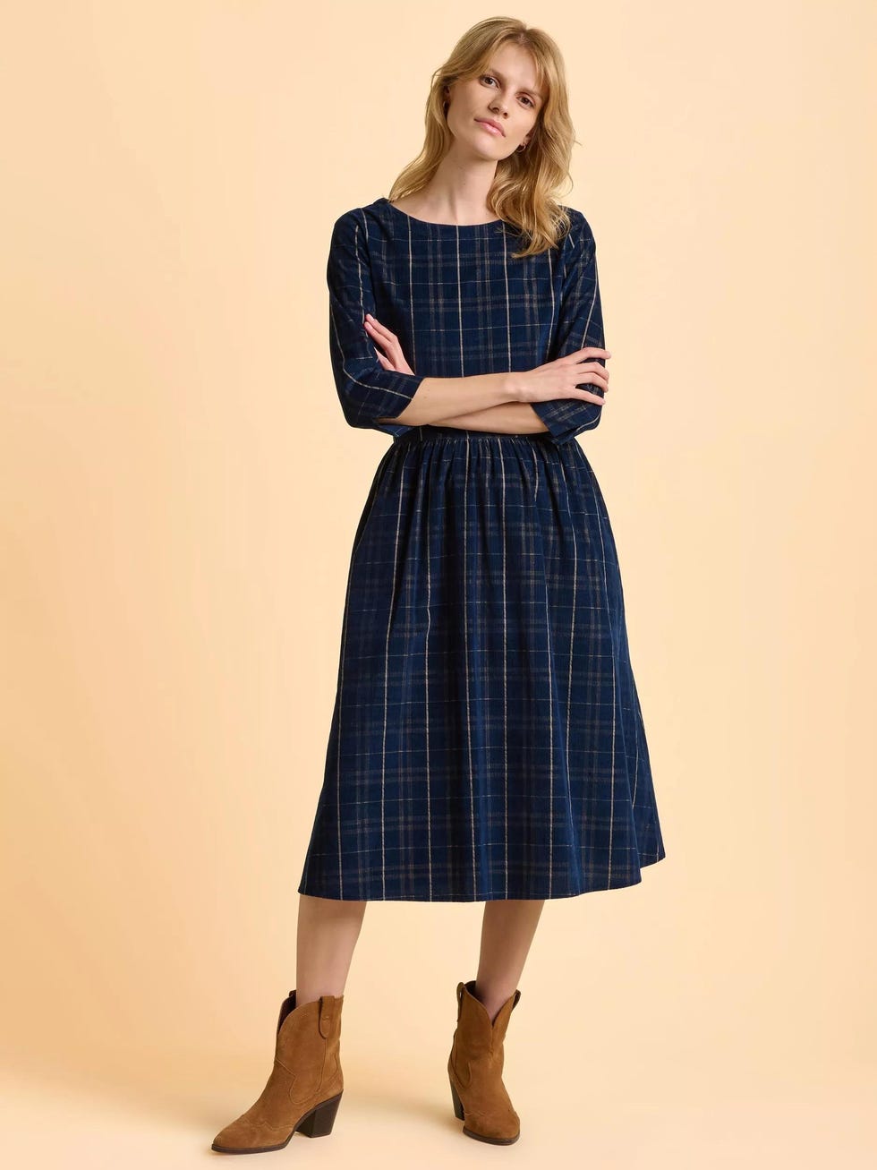 Lilliput Flared Cotton Midi Dress