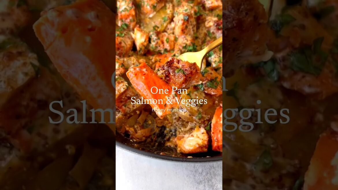 Easy Honey Mustard Salmon & Veggies Dinner