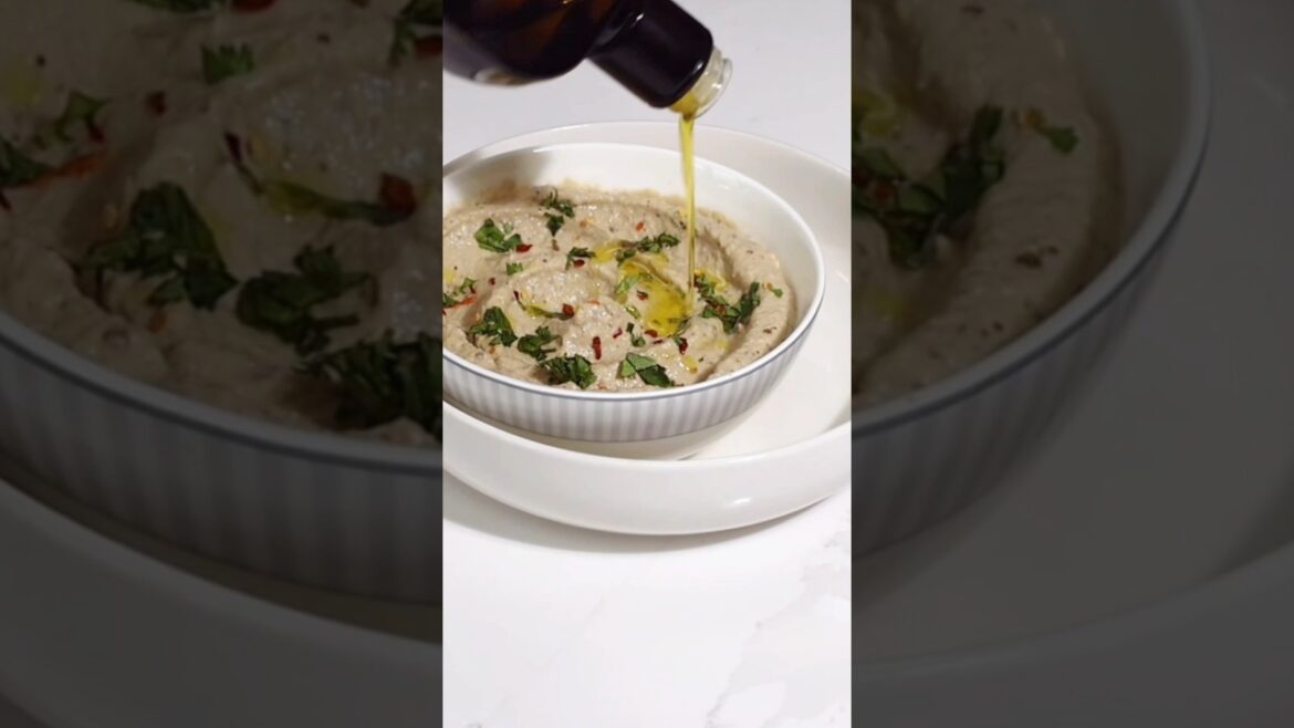 How to male smoky aubergine dip at home - baba ganoush. #babaganoush #aubergines #auberginerecipe