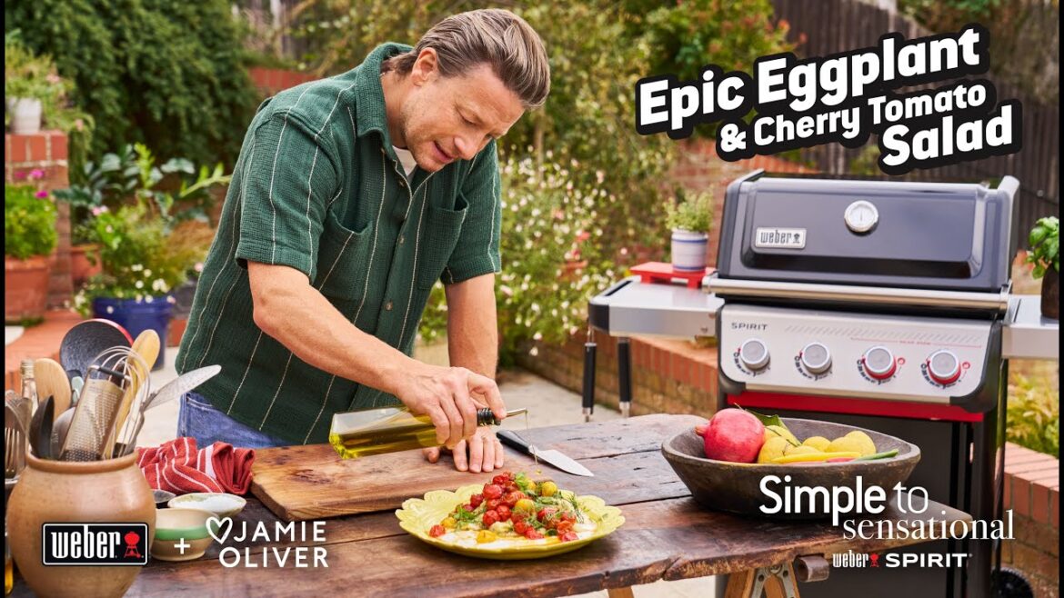Epic Eggplant & Cherry Tomato Salad |That’s the Spirit! | Jamie x Weber Epic Eggplant & Cherry Tomato Salad |That's the Spirit! | Jamie x Weber