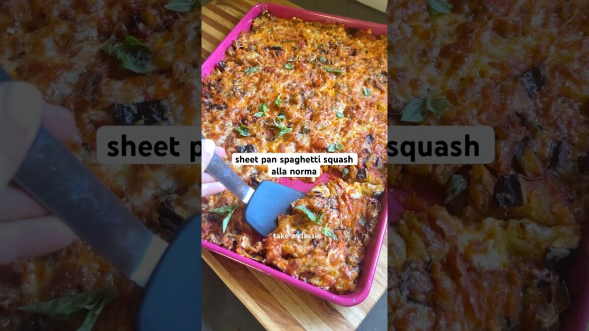 sheet pan spaghetti squash alla norma #fallrecipe #dinnerideas