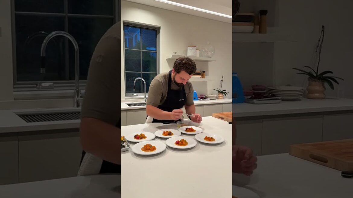 Tomatoes Salad with Basil Vinaigrette #tomatoes #chef #shorts