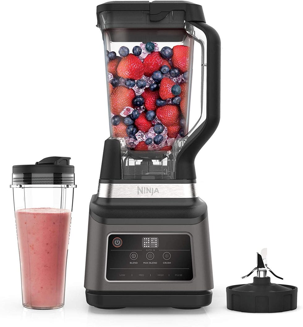 Ninja 2-in-1 Blender with 3 Automatic Programs; Blend, Max Blend, Crush, and 4 Manual Settings, 2.1L Jug & 700ml Cup, 1200W, Dishwasher Safe Parts, Auto-iQ, Black BN750UK Ninja 2-in-1 Blender with 3 Automatic Programs; Blend, Max Blend, Crush, and 4 Manual Settings, 2.1L Jug & 700ml Cup, 1200W, Dishwasher Safe Parts, Auto-iQ, Black BN750UK