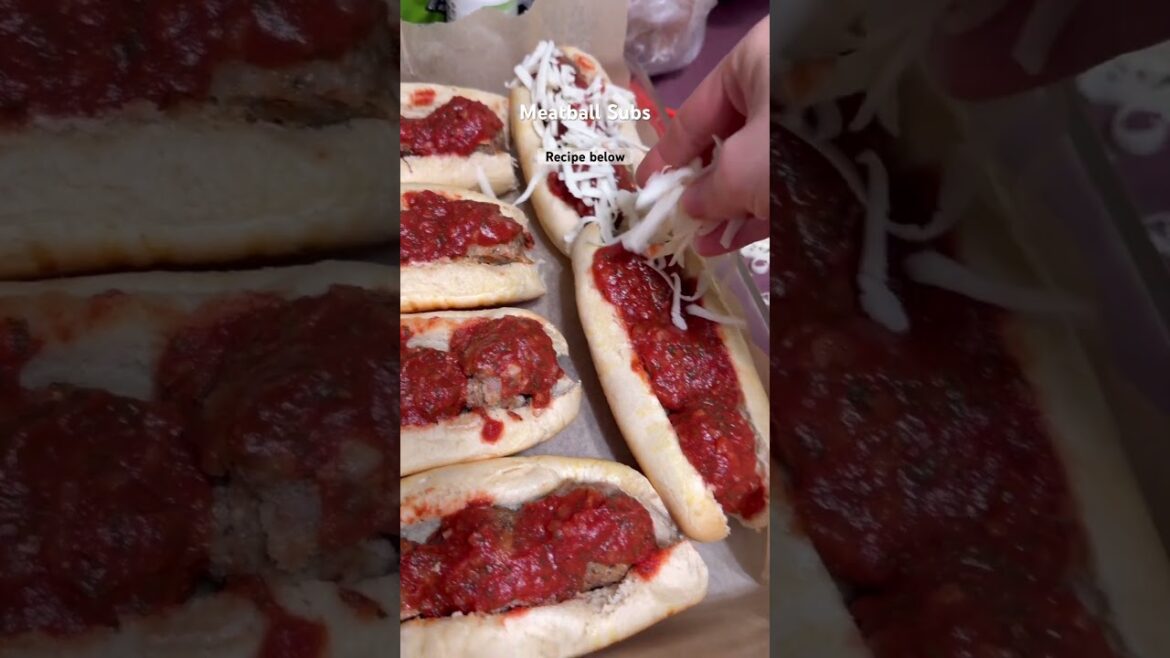 Homemade Meatball Subs ✨ #food #lunch #dinner #yummy #motherhood #homemadefood #recipe #foodie #meat