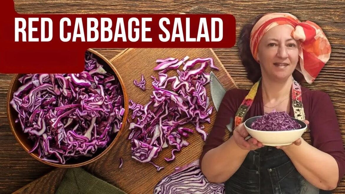 Popular Israeli Red Cabbage Salad Recipe