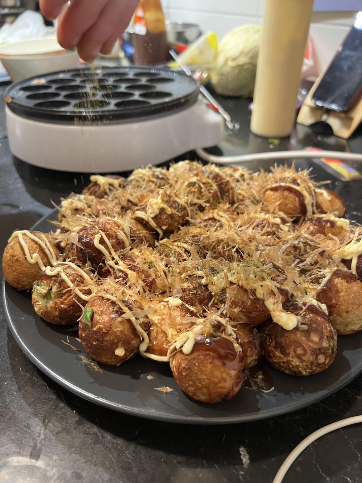 Homemade takoyaki