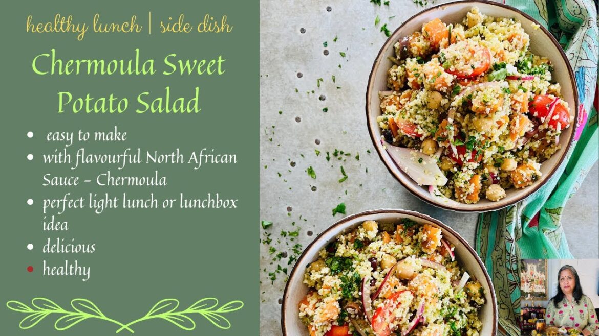 CHERMOULA SWEET POTATO SALAD | COUSCOUS & SWEET POTATO SALAD