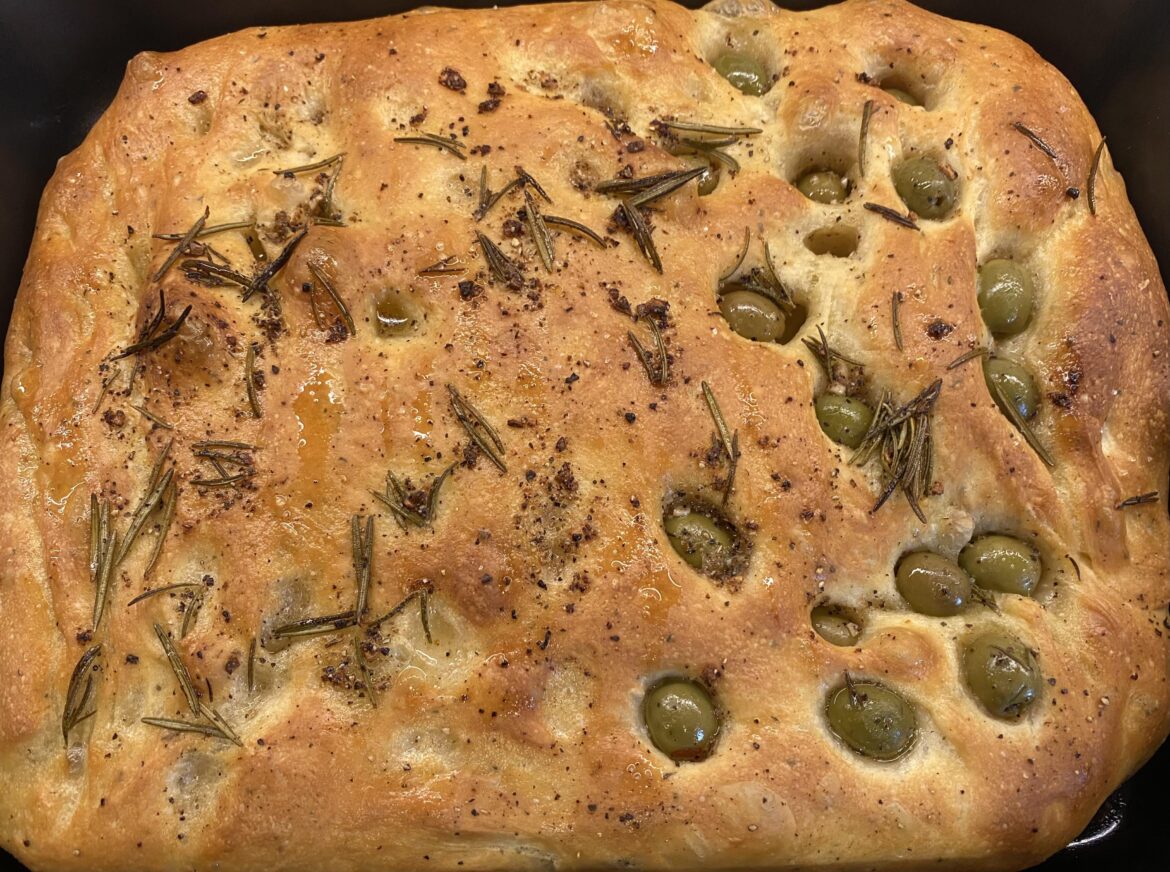 Focaccia when only half the family like olives!