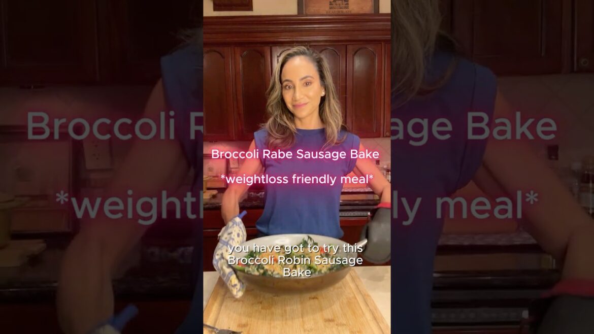 Broccoli Rabe Sausage Bake | Dietitian Meals #shorts #vegetables Broccoli Rabe Sausage Bake | Dietitian Meals #shorts #vegetables