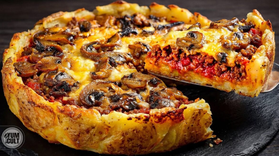 Just PRESS potatoes and add ground meat! My family begs me for this Crispy Pie every week! Just PRESS potatoes and add ground meat! My family begs me for this Crispy Pie every week!