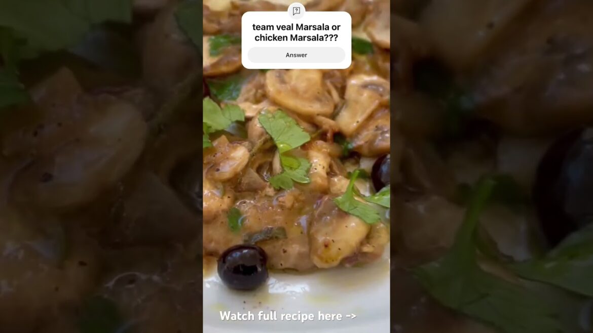 veal Marsala made in Italy - alternative to chicken