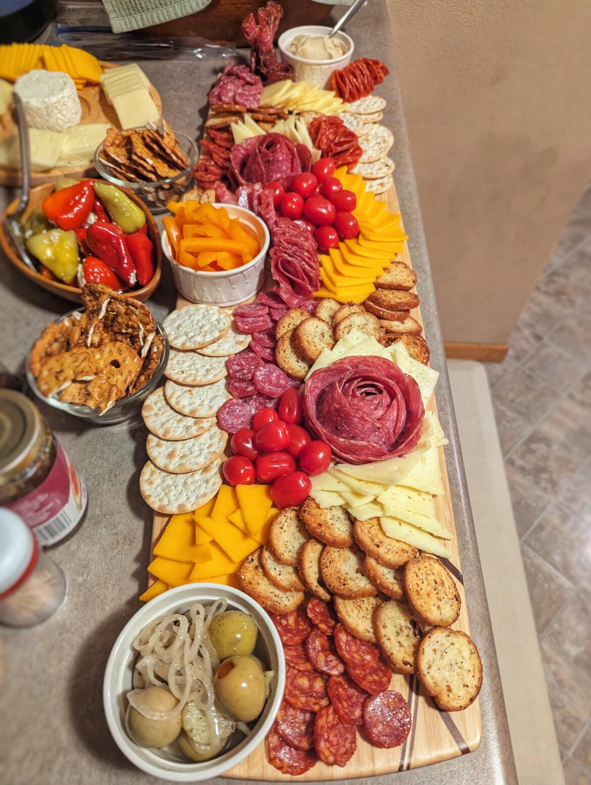 I had a ladies charcuterie and movie night last night