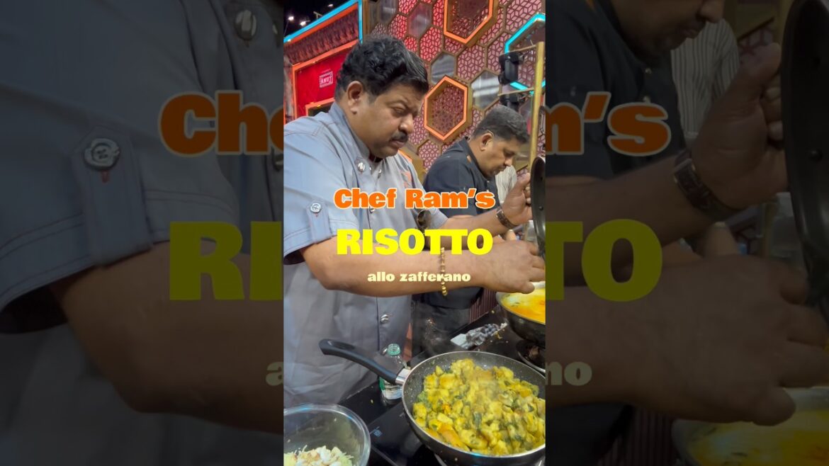 Classic Risotto with chicken and saffron by Chef Ram. Amazing and cooked to perfection.