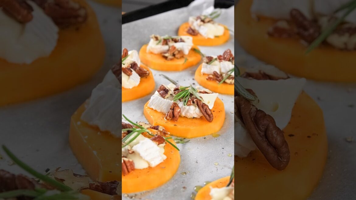 Baked Butternut Squash with Camembert Cheese #recipe #pumpkin