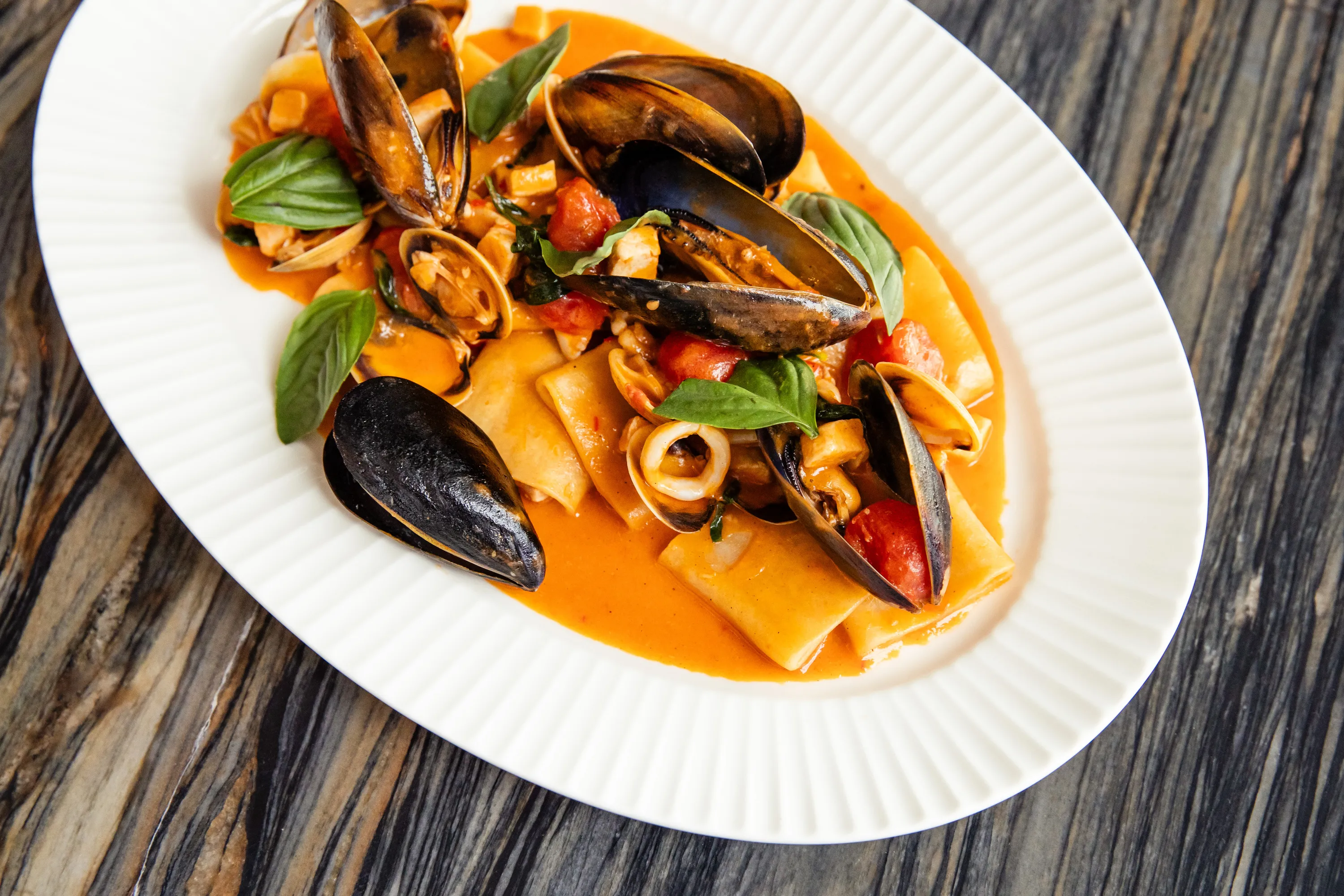 A pasta dish at Flaminia