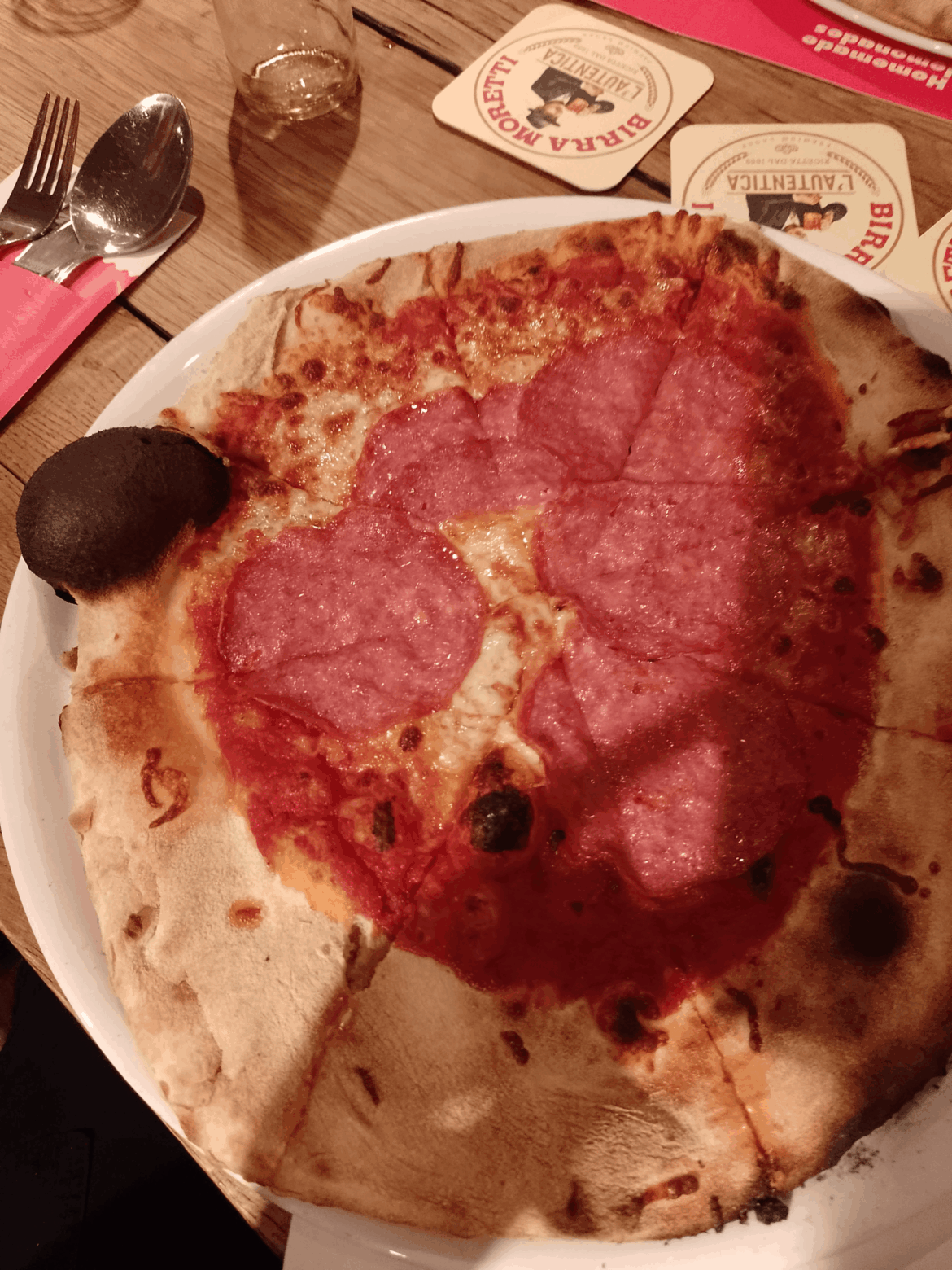 This burned, malformed, mistreated, monster i was servered at a restaurant