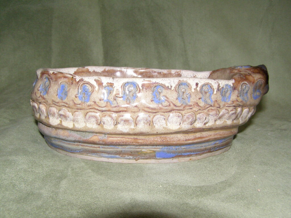 An ancient olive oil lamp