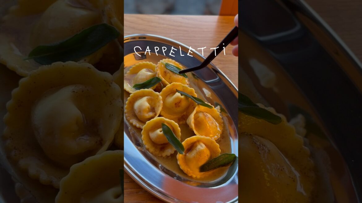 Cappelletti with Proscuitto, Mortadella, Parmesan filling #pasta #italianfood #recipe