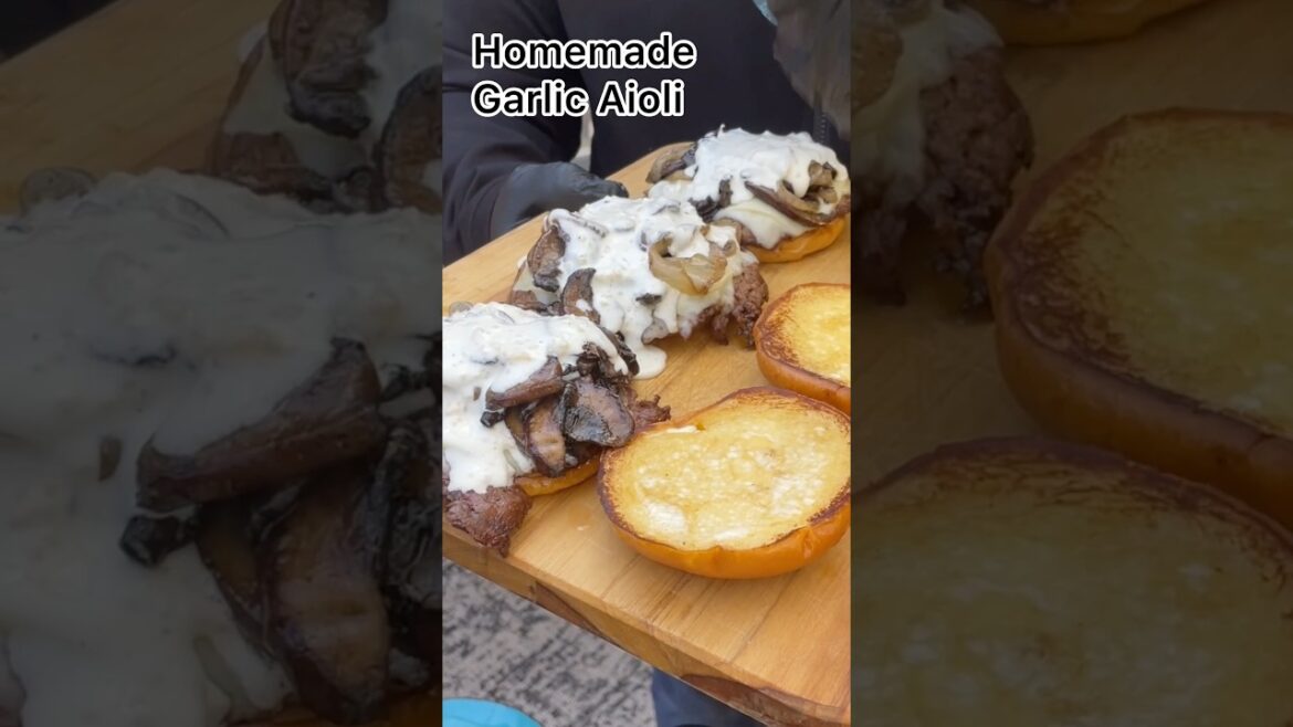 The Ultimate Mushroom Swiss Smash Burger made on the @PitBossGrills Griddle! #smashburger #dinner