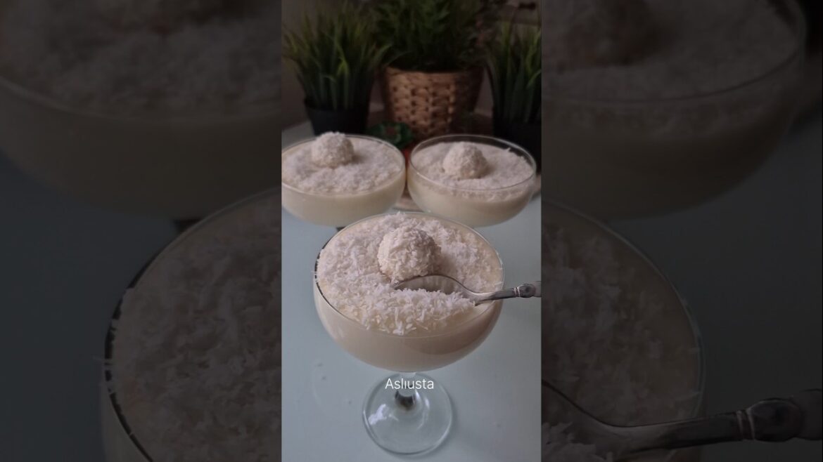 Kolay Lezzetli ve Hafif Sütlü Tatlı Hindistan Cevizli Muhallebi Tarifi