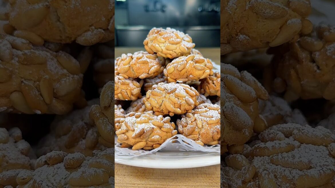 The most addictive Italian holiday cookie - Pignoli Cookies! #shorts #recipe