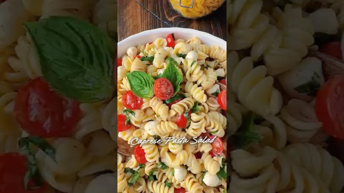 Caprese pasta salad is quick, easy, and fresh. Plus, it only gets better as it sits in the fridge!