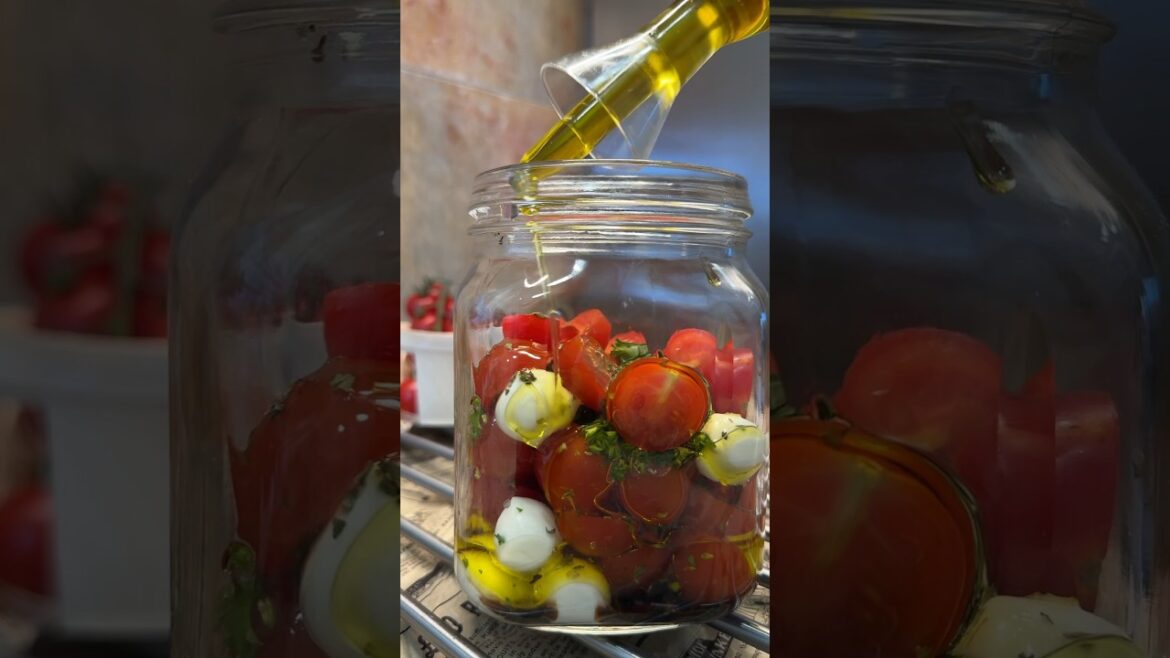 Perfect Marinated Tomatoes cherry with Mozzarella balls #sofiaafoodie #marinated #appetizer