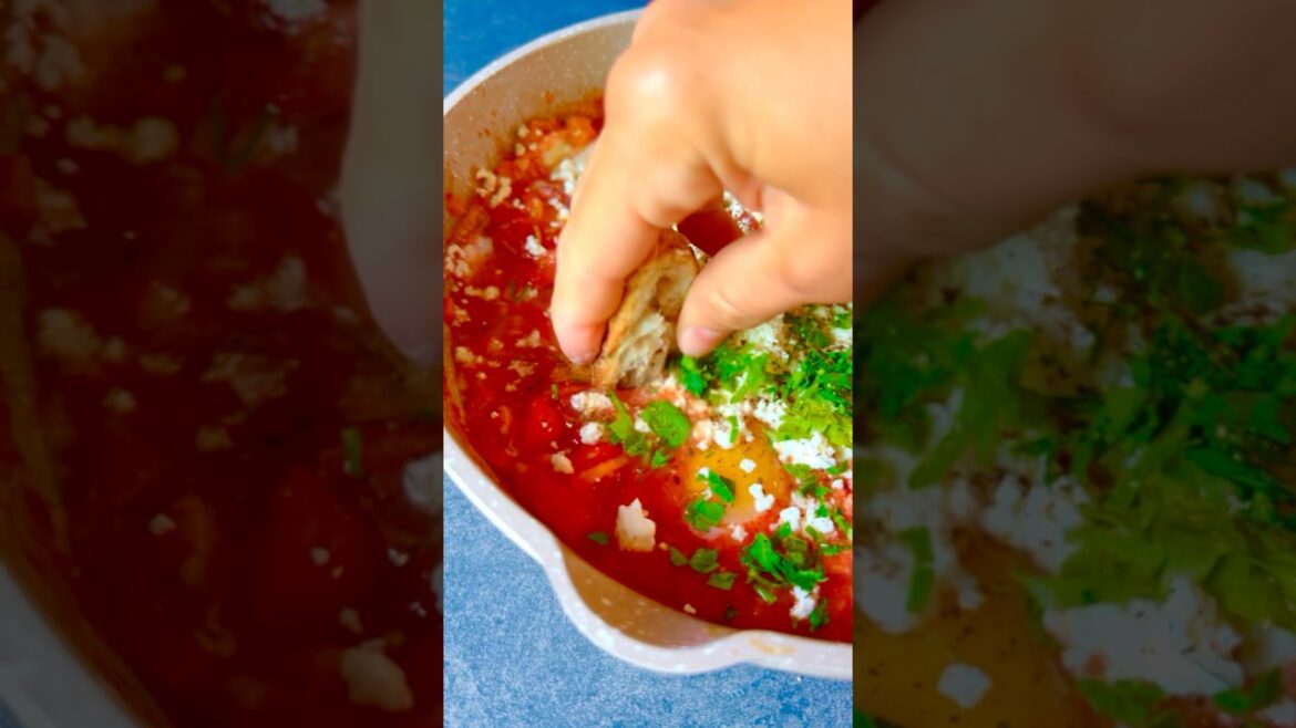Magic Shakshuka with Roasted Tomatoes & Goat Cheese
