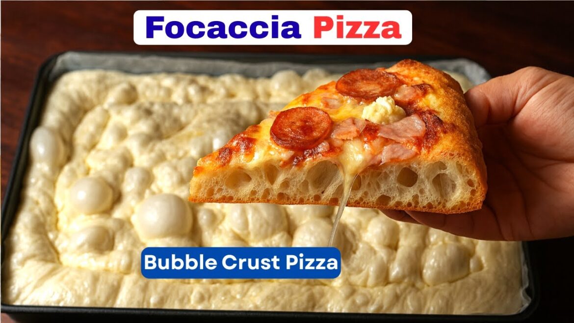 Stop Kneading! Make This Big-Bubble Focaccia Pizza. Stop Kneading! Make This Big-Bubble Focaccia Pizza.