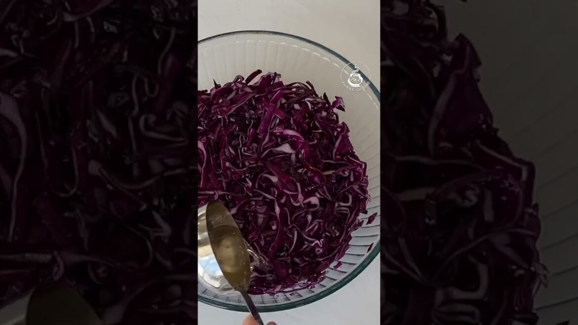 Pickled Red Cabbage Salad | Bright, Crunchy, Homemade Winter Pantry #shortsfeed