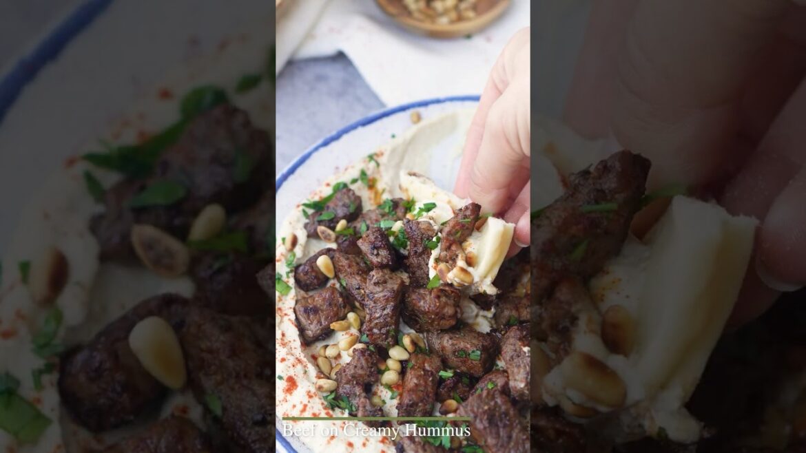 Beef on Creamy Hummus | The Perfect Quick Meal