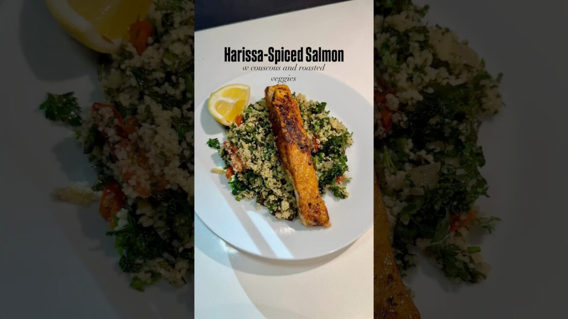 Harissa-Spiced Salmon & Couscous #cookingvideo #SoloBites #salmon #couscous #recipe