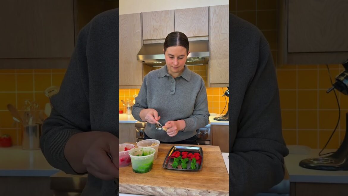 Rainbow pignoli cookies