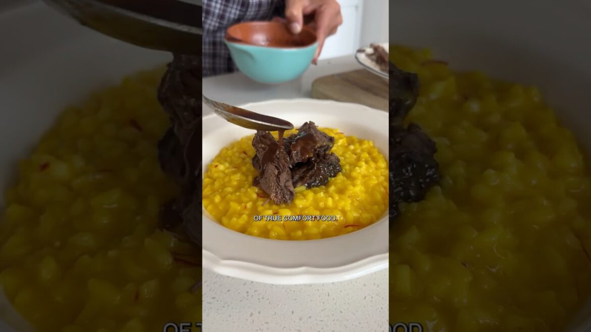 Risotto alla Milanese with Slow Cooked Beef Cheeks Risotto alla Milanese with Slow Cooked Beef Cheeks
