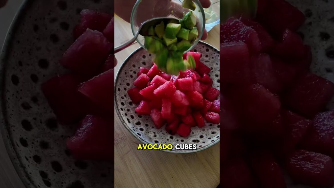 Greek Watermelon Salad with Avocado, Jalapeño & Feta | Refreshing Summer Fusion