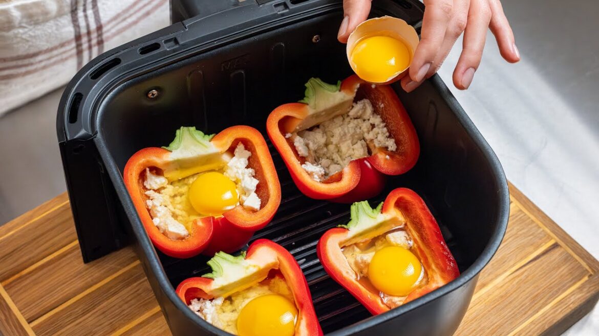 Put Eggs & Peppers in the Air Fryer and Magic Happens! (You NEED to Try This)