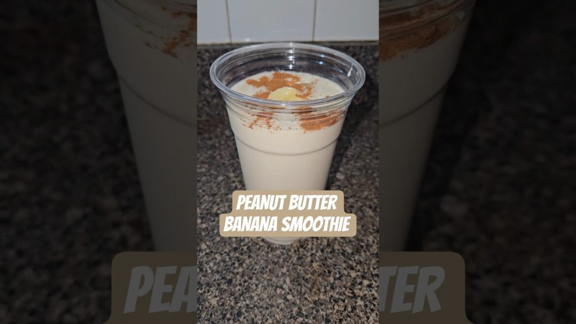 Peanut Butter Banana Smoothie Recipe #bananarecipes #smoothierecipes