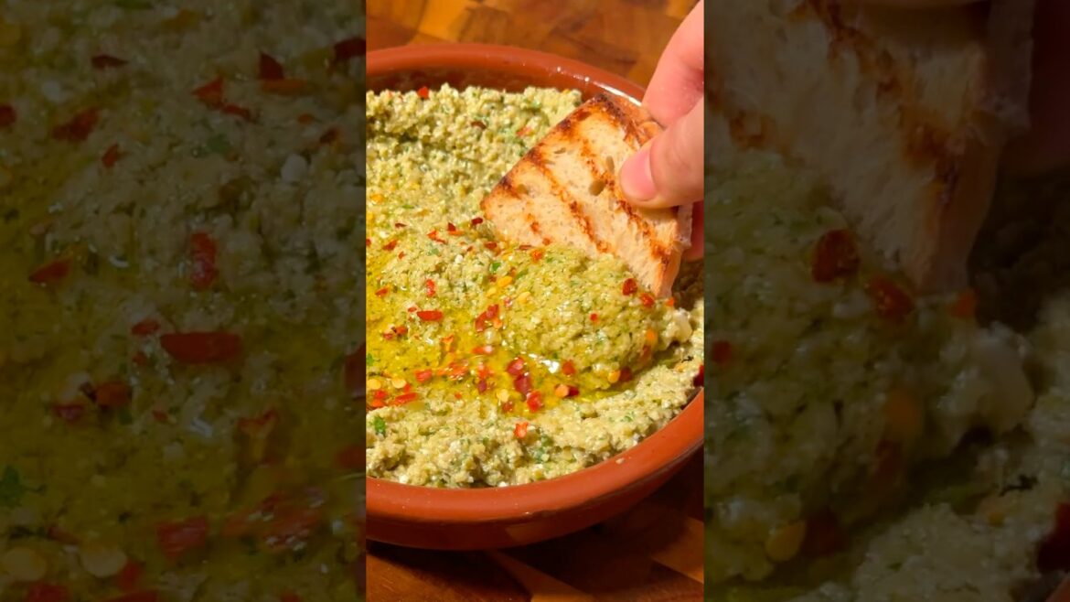 Creamy Olive & Feta Dip (Vegan, 10 Minutes, No Cooking)