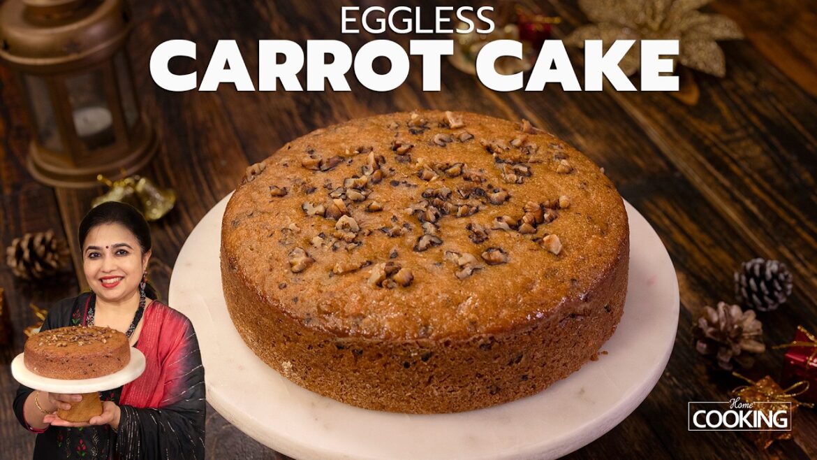 Eggless Carrot Cake in Kadai | No Oven, No Egg | Easy Homemade Cake