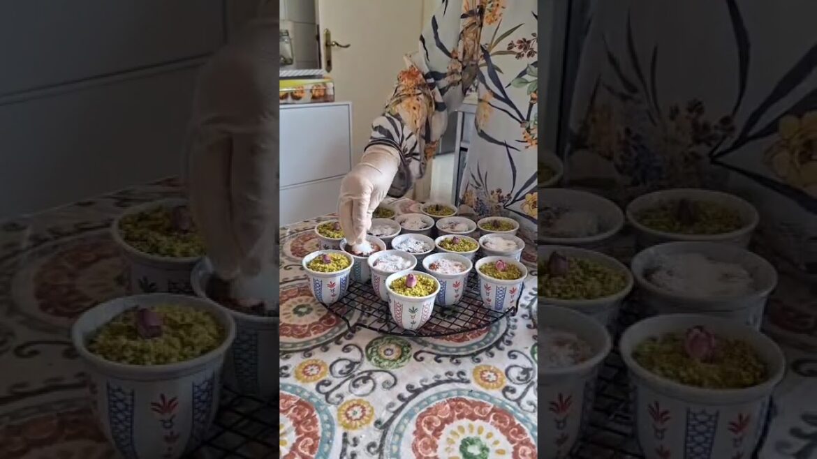 A Hot dessert made of coconut/pistachio basbousa   #viral #dessert