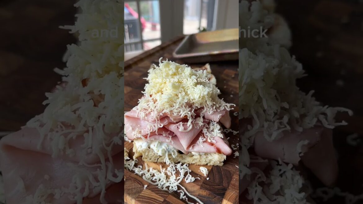 This is the best ham + cheese sandwich I've ever made