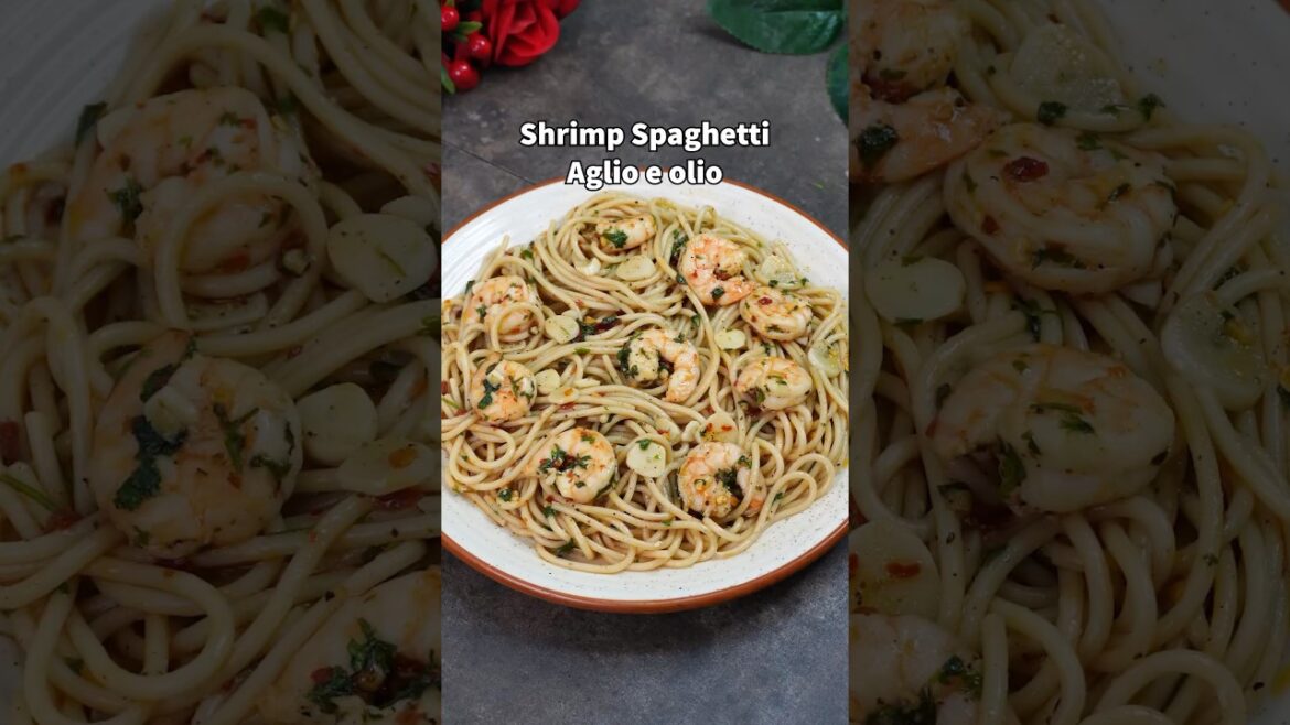 Shrimp Spaghetti Aglio e Olio #pastarecipe