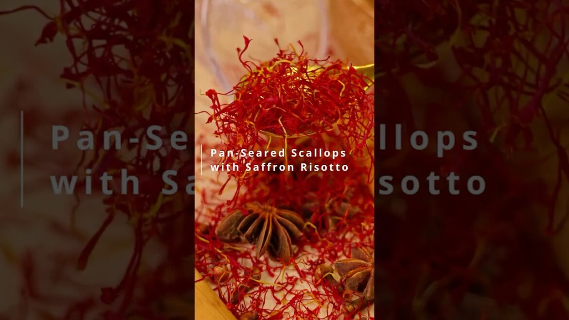 Experience a Michelin-star meal at home — Pan-Seared Scallops with Saffron Risotto. Give it a try!