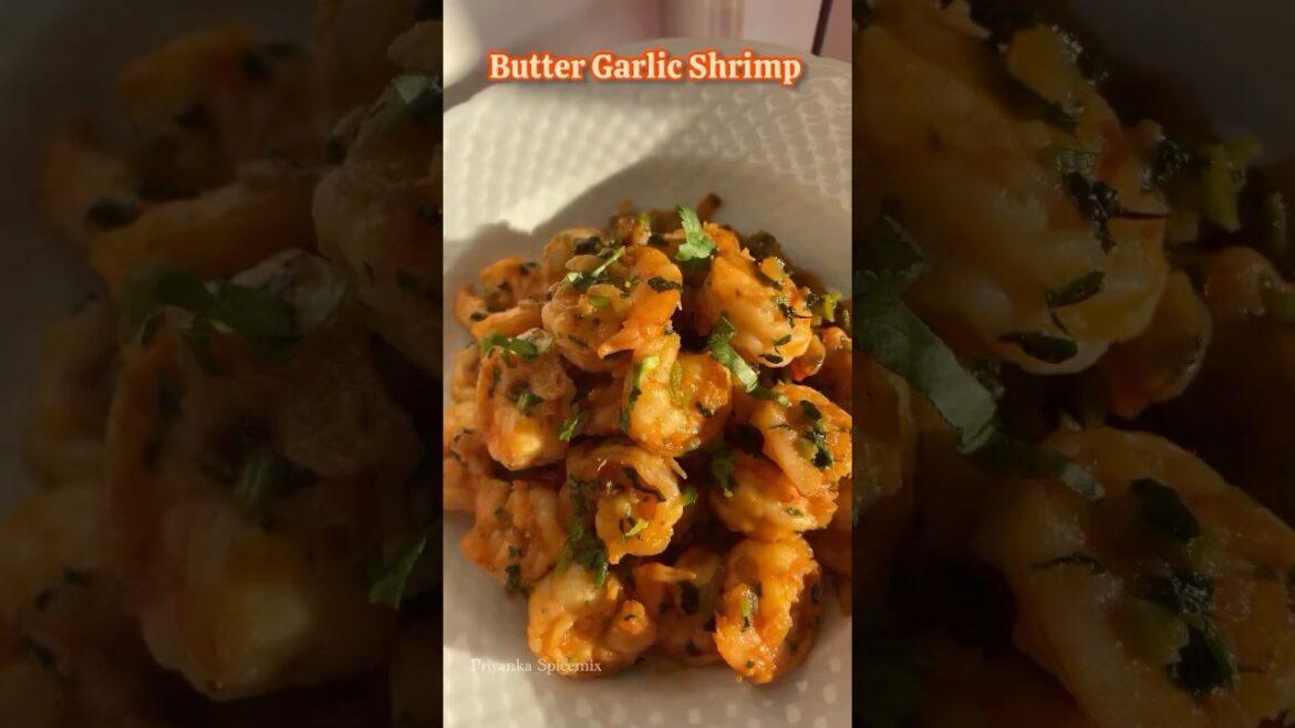 Garlic Butter Shrimp That Tastes Like a Restaurant Dish ! #recipereels #shortsviral #trending #short