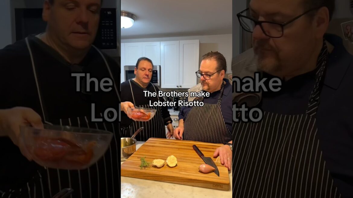 The Brothers make Lobster Risotto #shorts