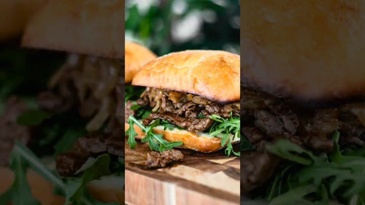 Creamy Onion Beef Ciabatta Sandwich with Mozzarella | Watch & Try Creamy Onion Beef Ciabatta Sandwich with Mozzarella | Watch & Try