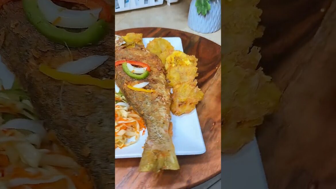 Haitian Fried Snapper. Fried to golden perfection, full of flavor. #haitianfood